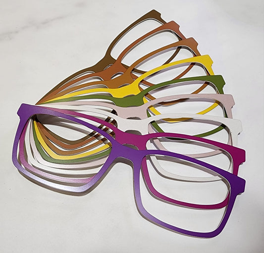 Solid Color Custom Hex Code Printed Magnetic Eyeglasses Topper