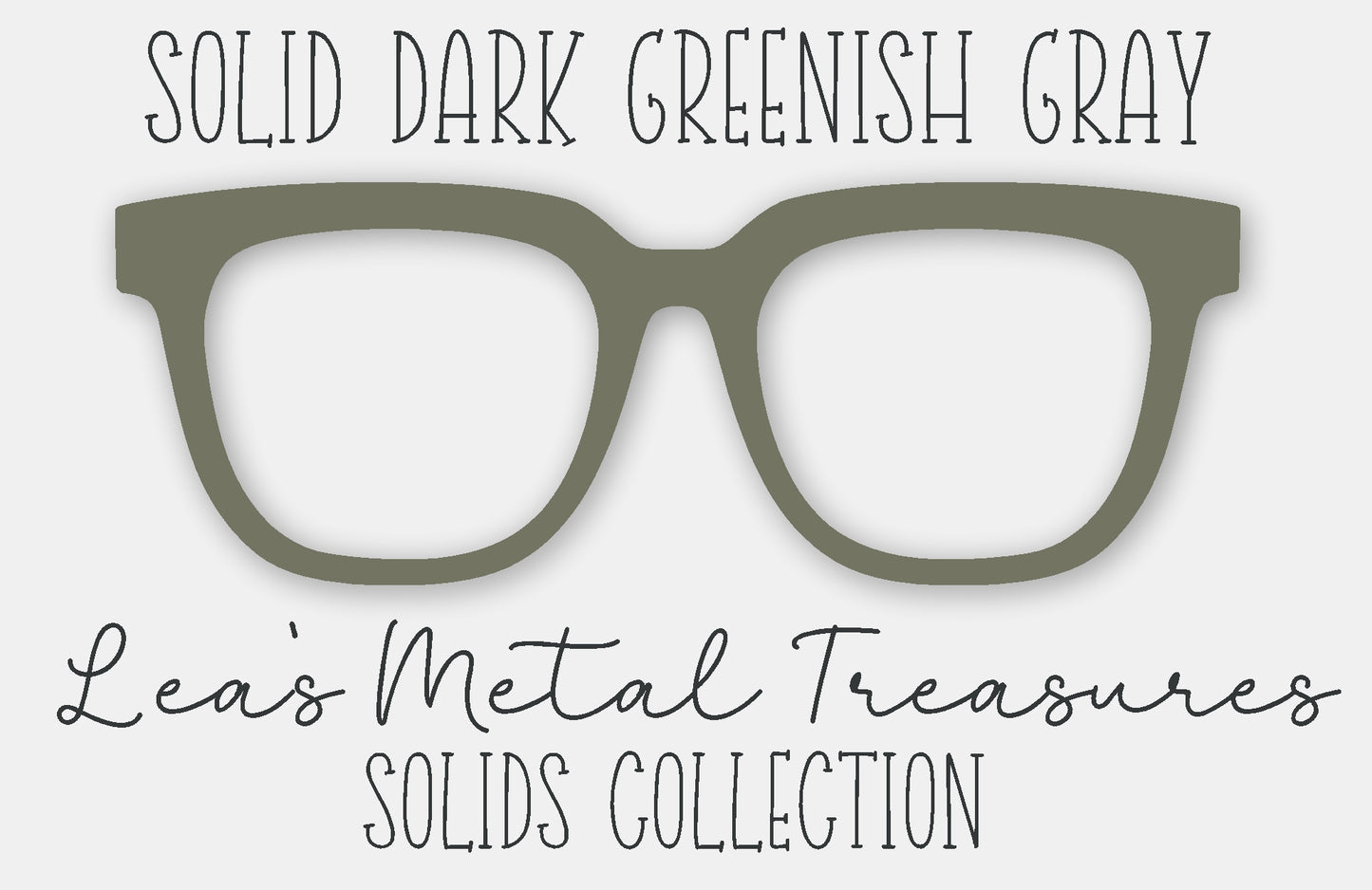 Solid Dark Greenish Gray Eyewear Frame Toppers