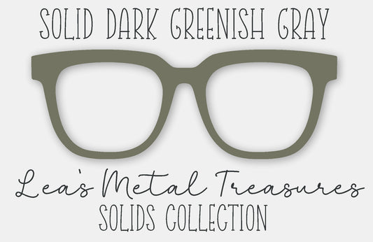 Solid Dark Greenish Gray Eyewear Frame Toppers