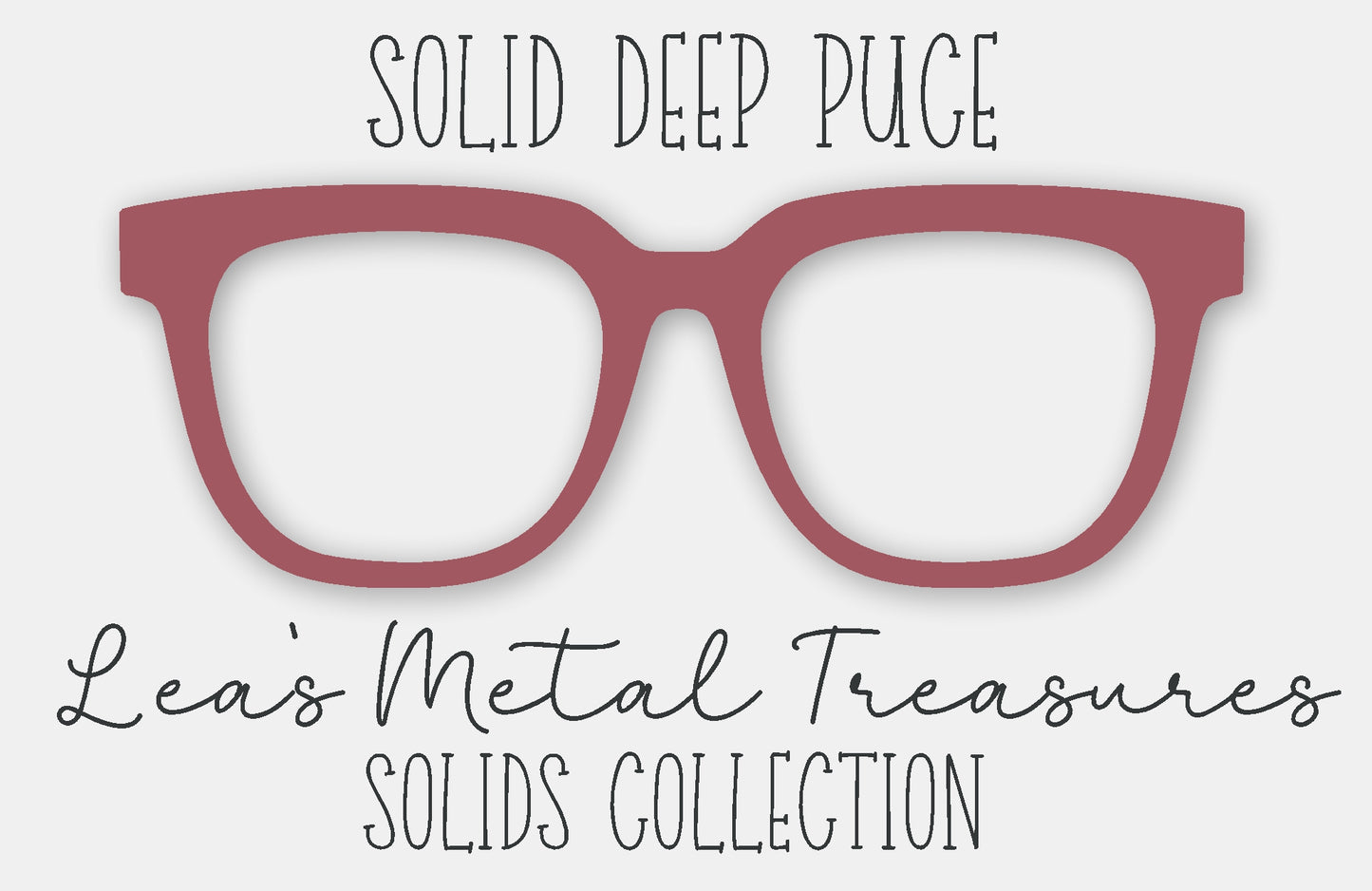 Solid Deep Puce Eyewear Frame Toppers