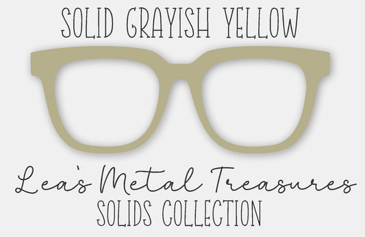 Solid Grayish Yellow Eyewear Frame Toppers