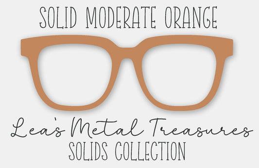 Solid Moderate Orange Eyewear Frame Toppers