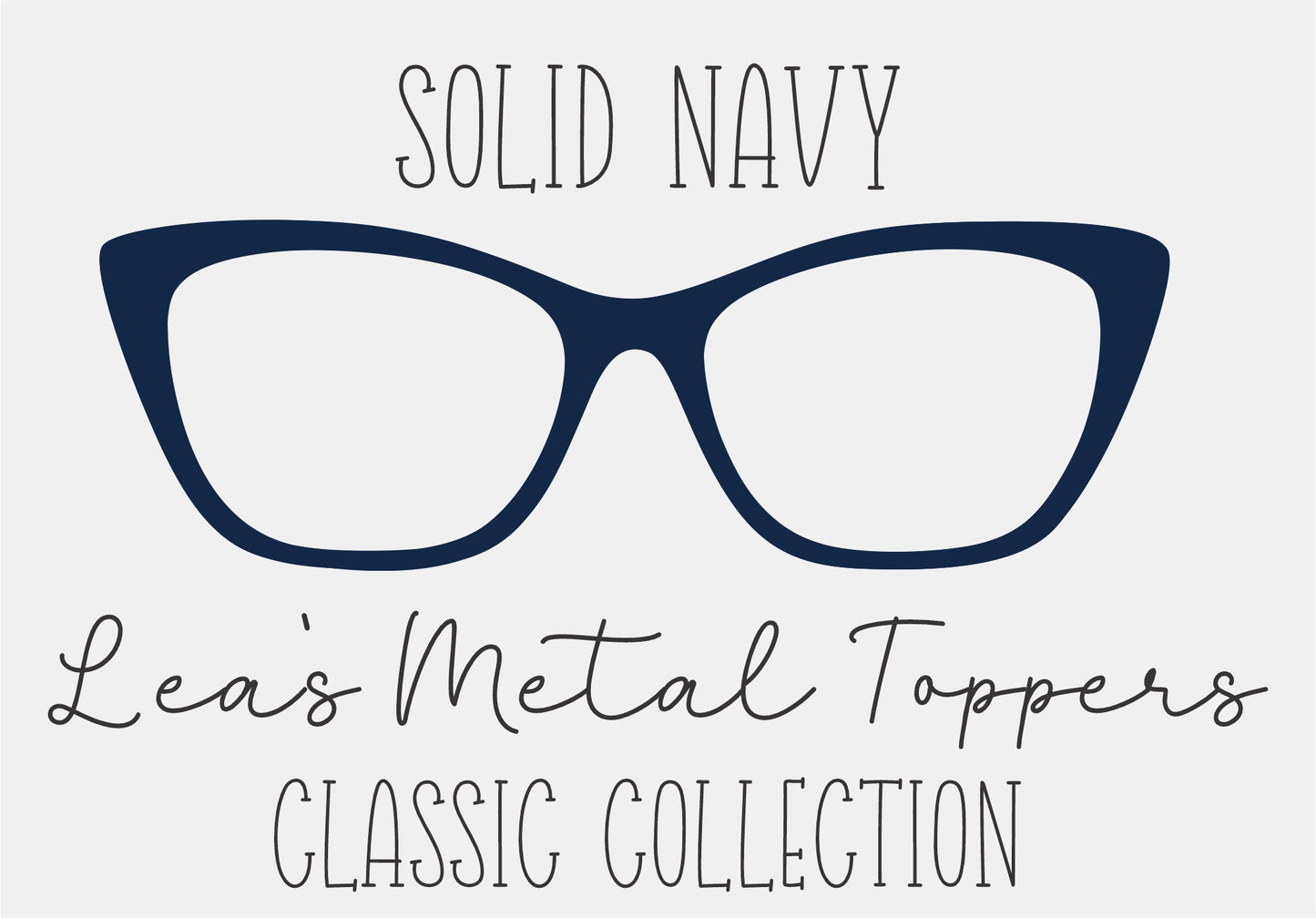 SOLID NAVY Eyewear Frame Toppers COMES WITH MAGNETS