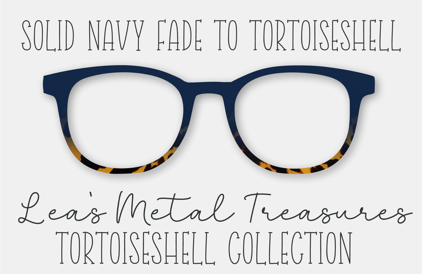 Solid Navy Fade to Tortoiseshell • Magnetic Eyeglasses Topper