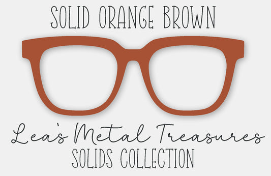 Solid Orange Brown Eyewear Frame Toppers