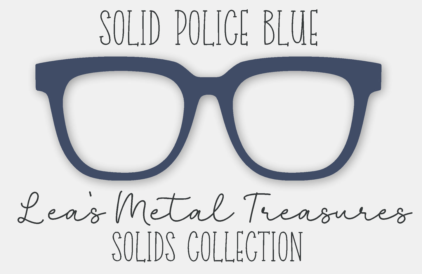 Solid Police Blue Eyewear Frame Toppers