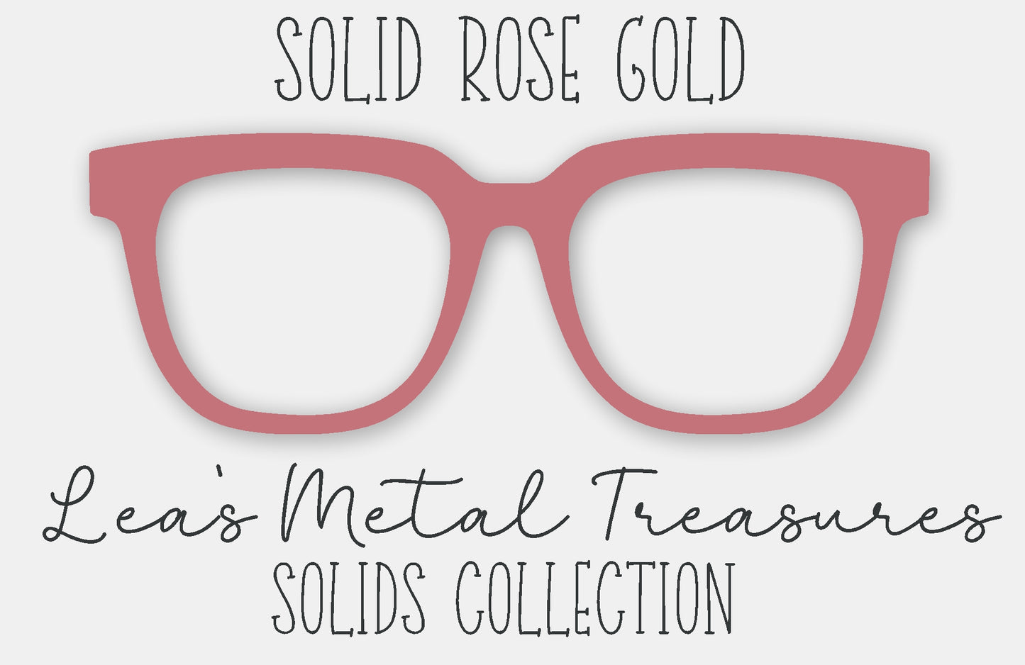 Solid Rose Gold Eyewear Frame Toppers
