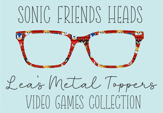 SONIC AND FRIENDS HEADS Eyewear Frame Toppers COMES WITH MAGNETS