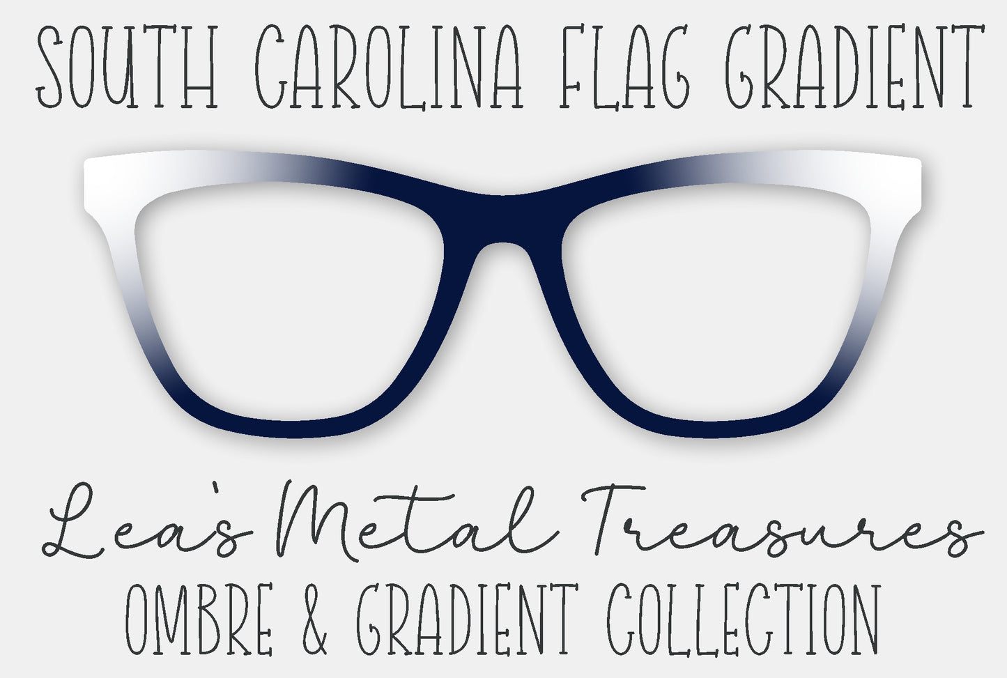 South Carolina Flag Gradient Eyewear Frame Toppers
