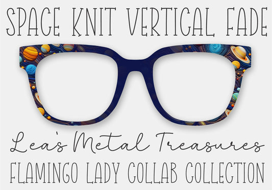 Space Knit Vertical Fade Printed Magnetic Eyeglasses Topper • Flamingo Lady Collab Collection