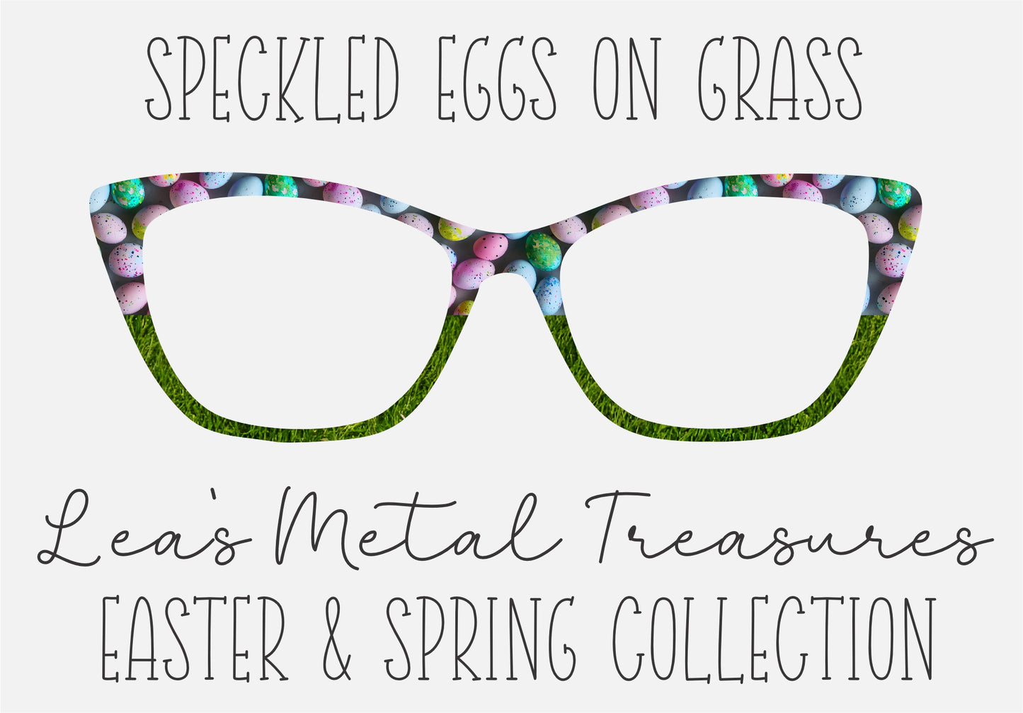 SPECKLED EGGS ON GRASS Eyewear Frame Toppers COMES WITH MAGNETS