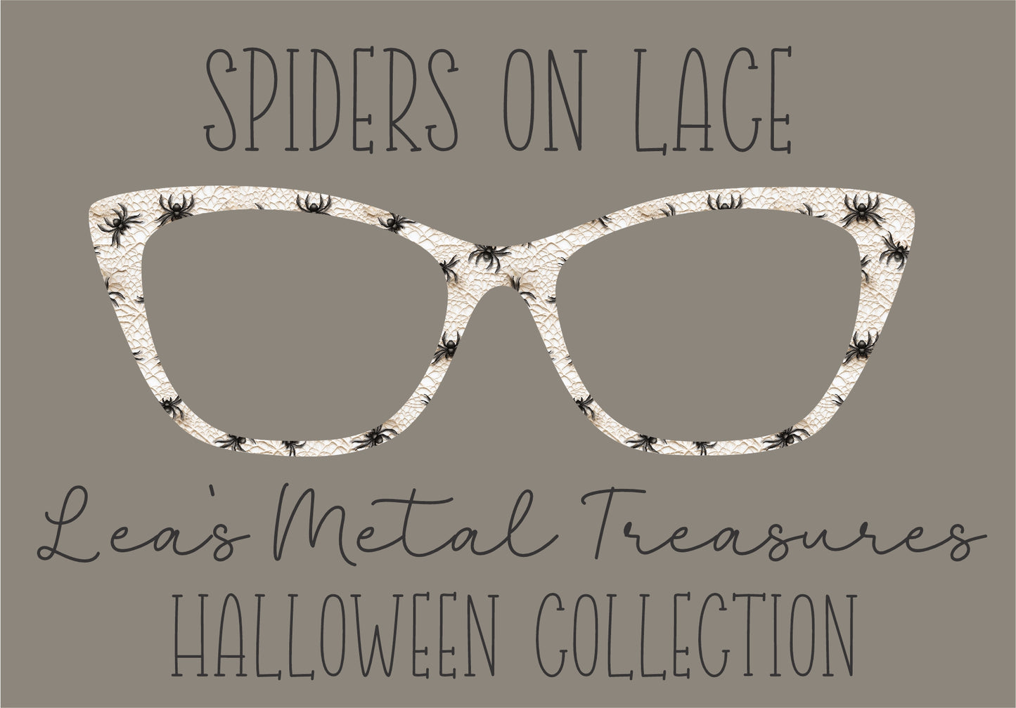 SPIDERS ON LACE Eyewear Frame Toppers COMES WITH MAGNETS