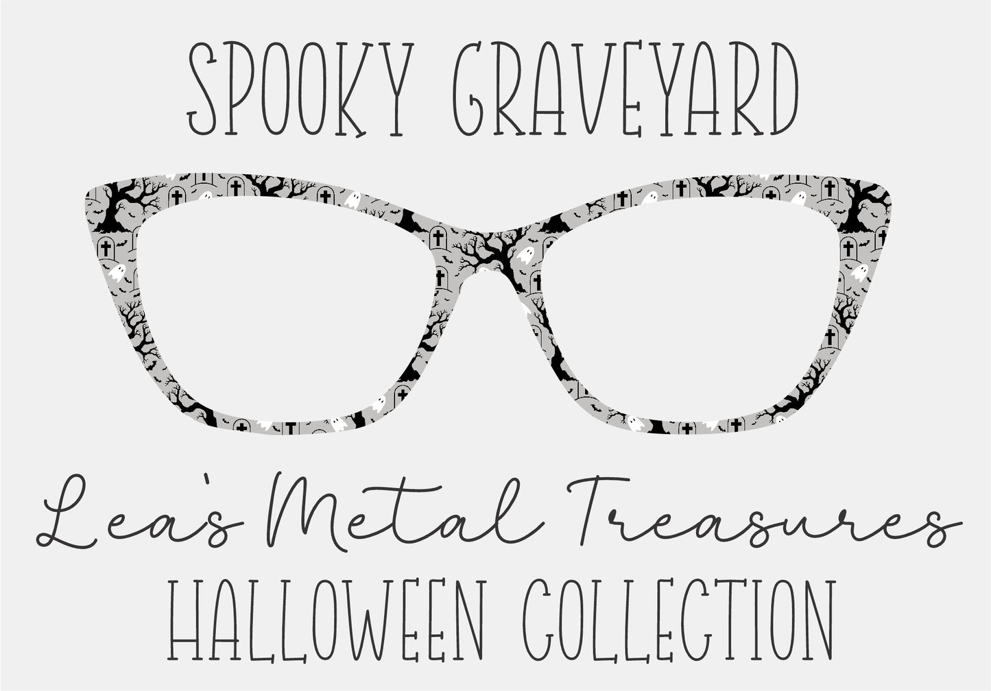SPOOKY GRAVEYARD Eyewear Frame Toppers COMES WITH MAGNETS