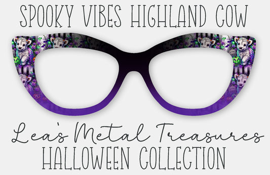 Spooky Vibes Highland Cow • Magnetic Eyewear Frame Toppers - September 25 Topper of the Month