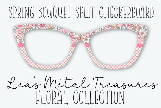 Spring Bouquet Split Checkerboard Eyewear Frame Toppers