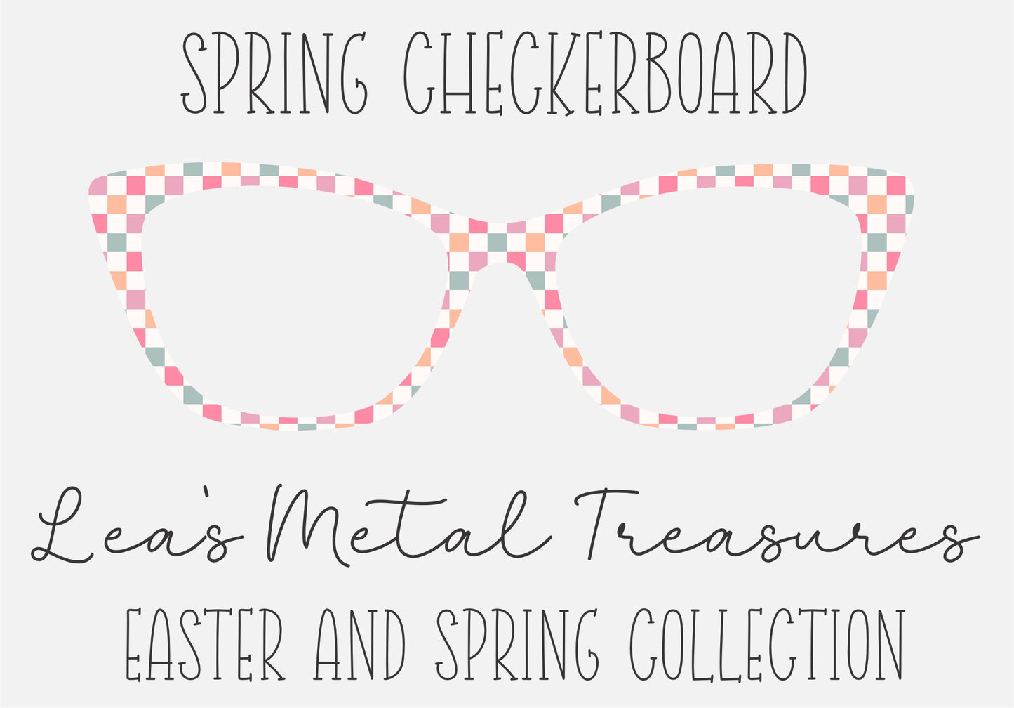 SPRING CHECKERBOARD Eyewear Frame Toppers COMES WITH MAGNETS