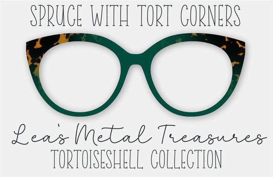 Spruce with Tort Corners Eyewear Frame Toppers