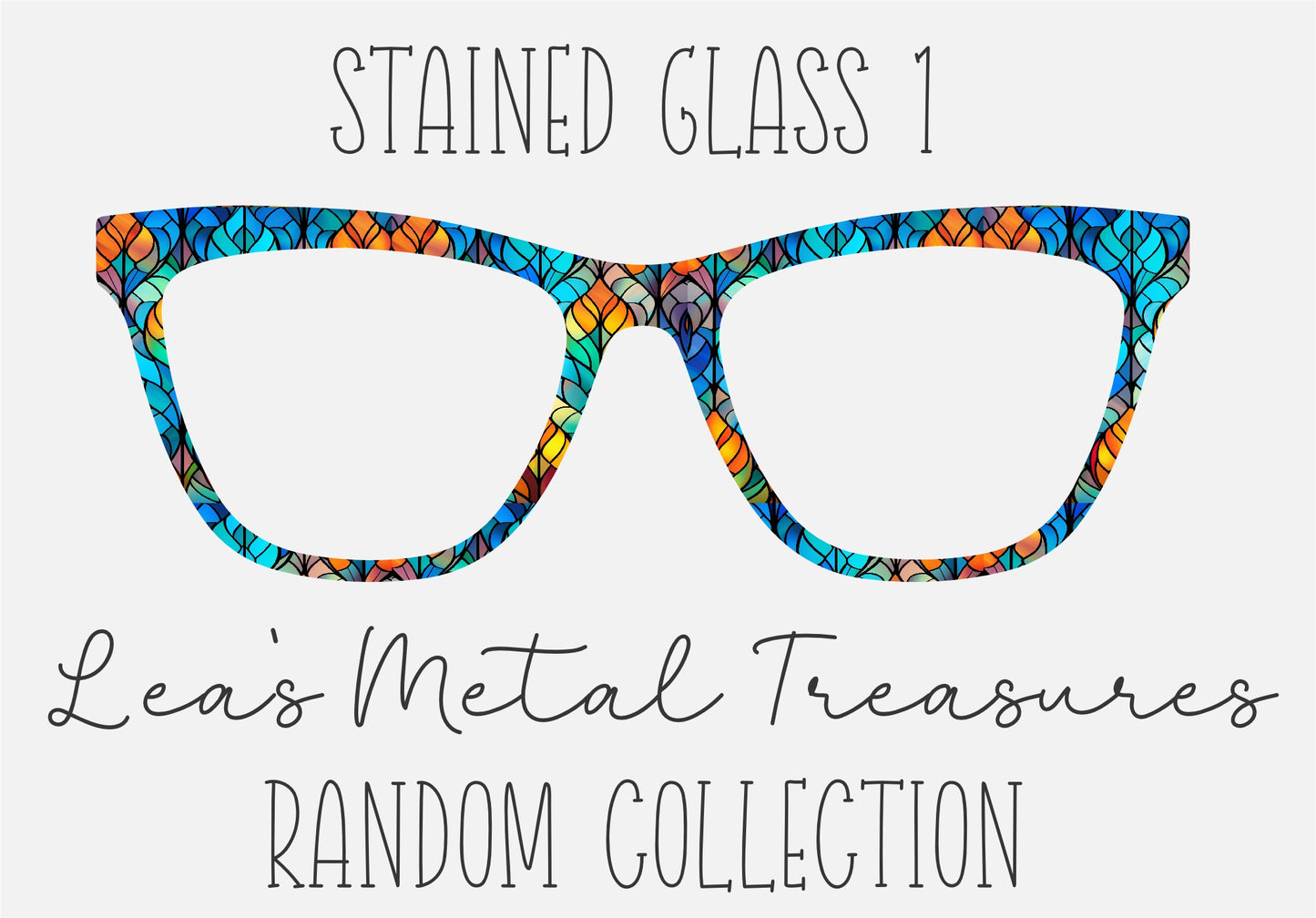 STAINED GLASS 1 Eyewear Frame Toppers COMES WITH MAGNETS