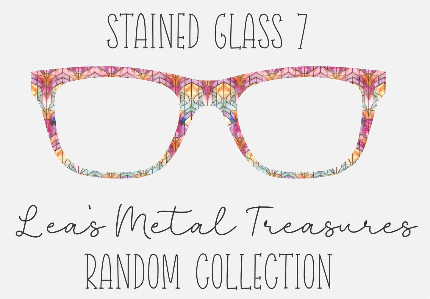 Stained Glass 7 Eyewear Frame Toppers COMES WITH MAGNETS