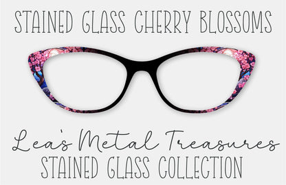 Stained Glass Cherry Blossoms Eyewear Frame Toppers