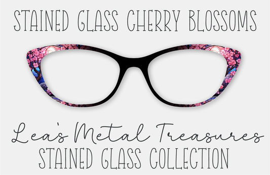 Stained Glass Cherry Blossoms Eyewear Frame Toppers