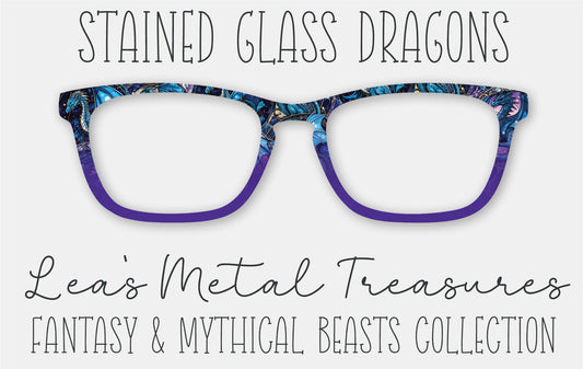 STAINED GLASS DRAGONS Eyewear Frame Toppers