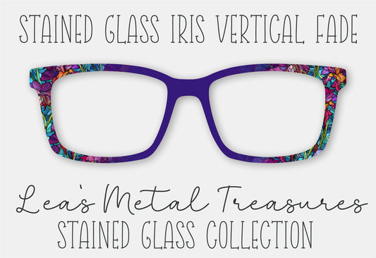 Stained Glass Iris Vertical Fade Eyewear Frame Toppers