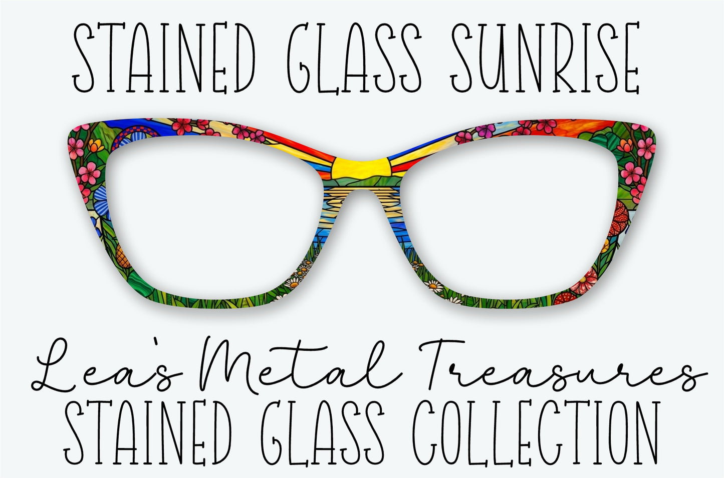 Stained Glass Sunrise Eyewear Frame Toppers