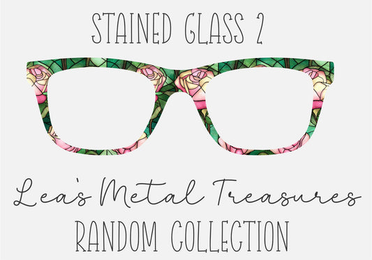 STAINED GLASS 2 Eyewear Frame Toppers COMES WITH MAGNETS