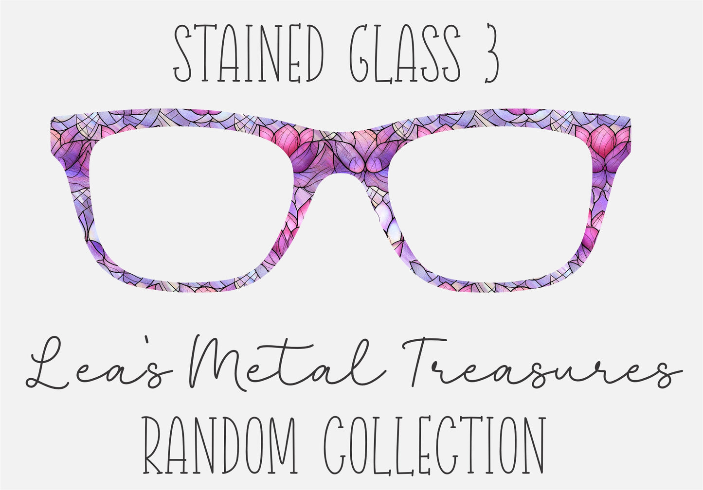 STAINED GLASS 3 Eyewear Frame Toppers COMES WITH MAGNETS