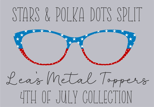 STARS AND POLKA DOTS SPLIT Eyewear Frame Toppers COMES WITH MAGNETS