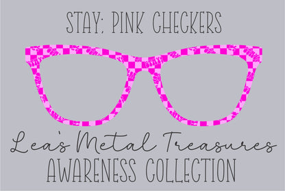 Stay Pink Checkers Eyewear Frame Toppers COMES WITH MAGNETS