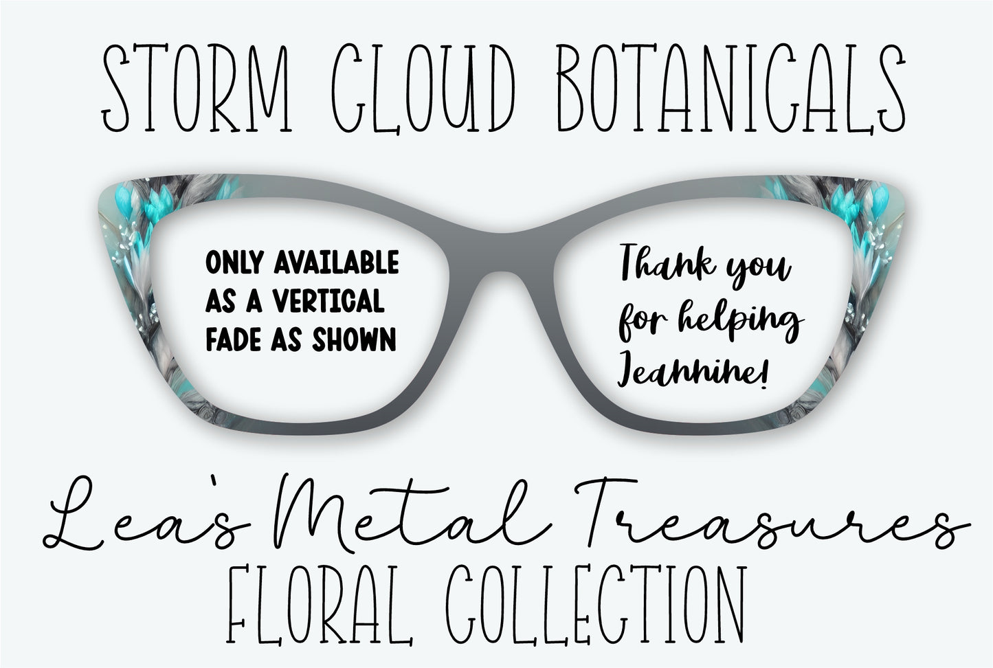 STORM CLOUD BOTANICALS Eyewear Frame Toppers • Fundraiser for Jeannine