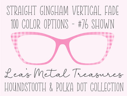 100 color options Straight Gingham Vertical Fade Topper