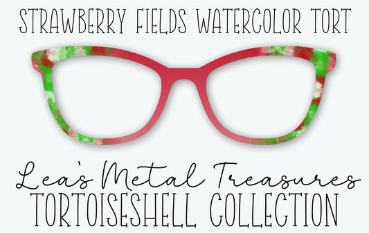STRAWBERRY FIELDS WATERCOLOR TORT Eyewear Frame Toppers • FEBRUARY 2026 TOPPER OF THE MONTH