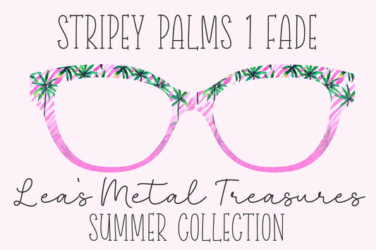 Stripey Palms 1 Fade Eyewear Frame Toppers COMES WITH MAGNETS