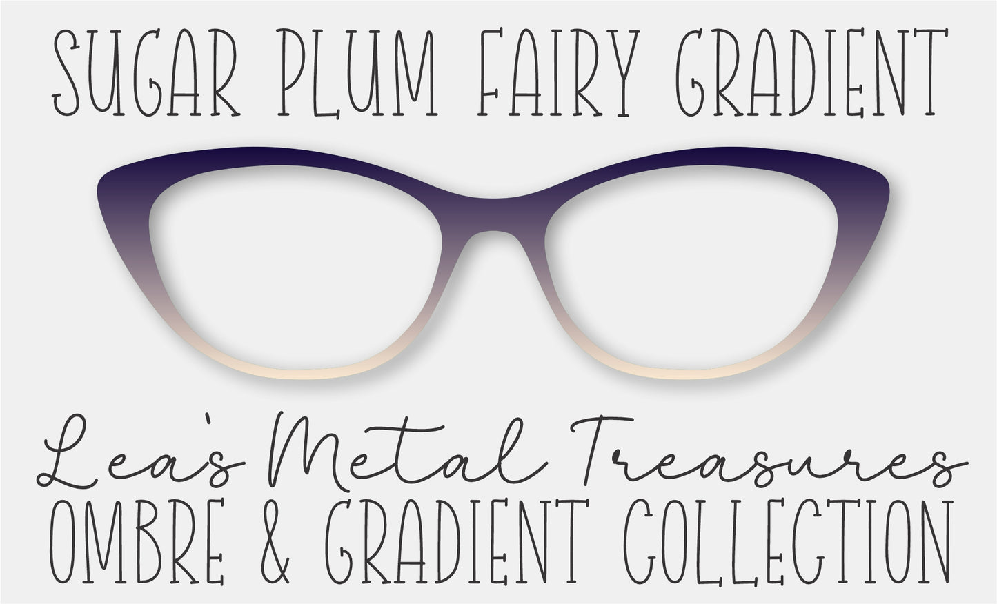 Sugar Plum Fairy Gradient Eyewear Frame Toppers COMES WITH MAGNETS