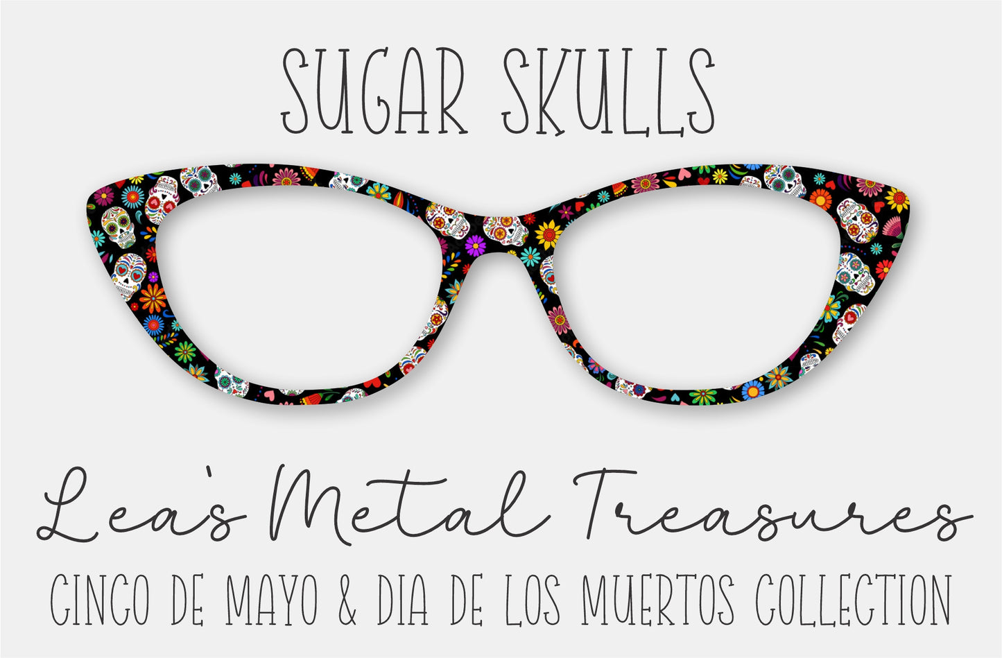 SUGAR SKULLS Eyewear Frame Toppers COMES WITH MAGNETS