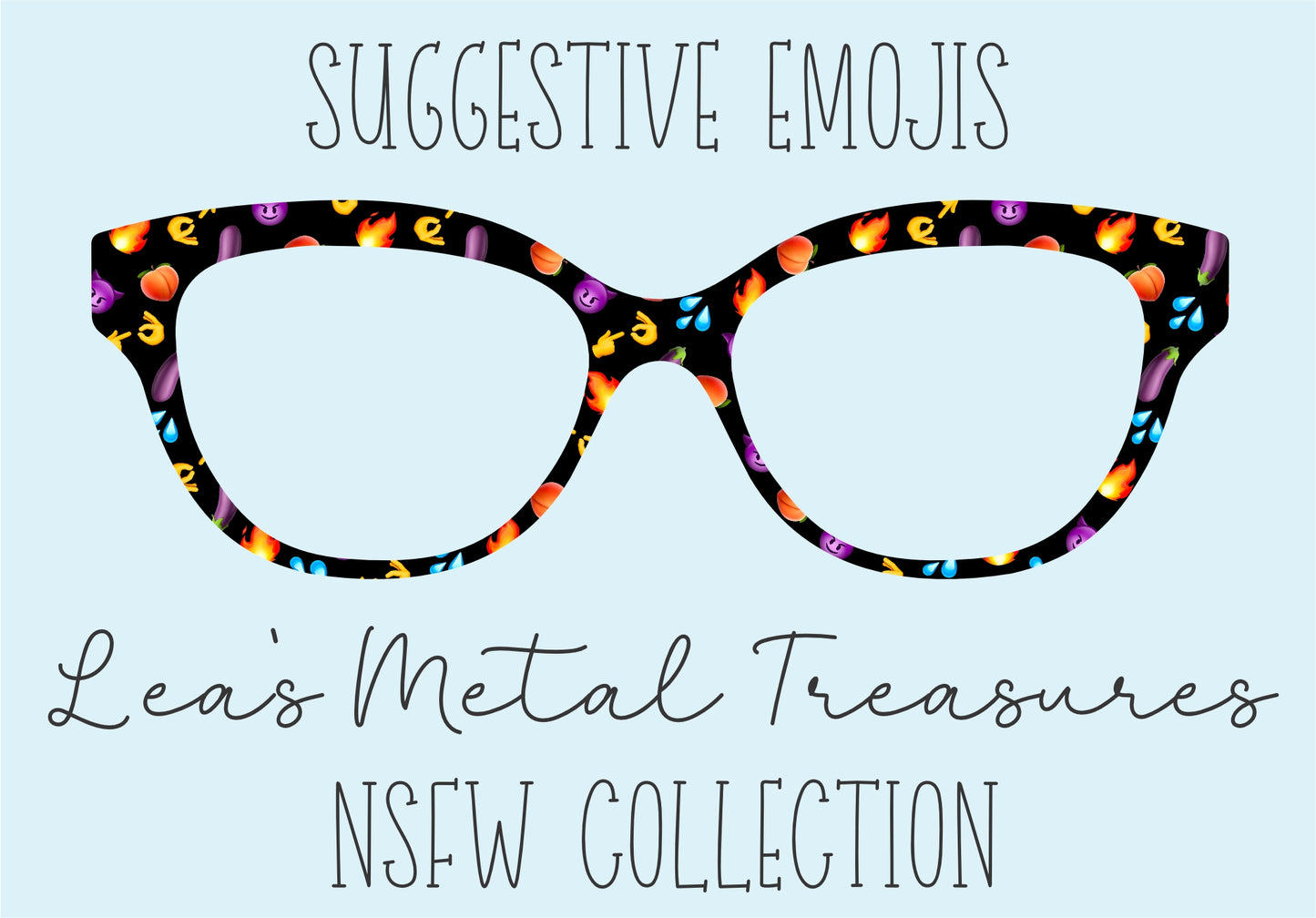 Suggestive Emojis Eyewear Frame Toppers COMES WITH MAGNETS