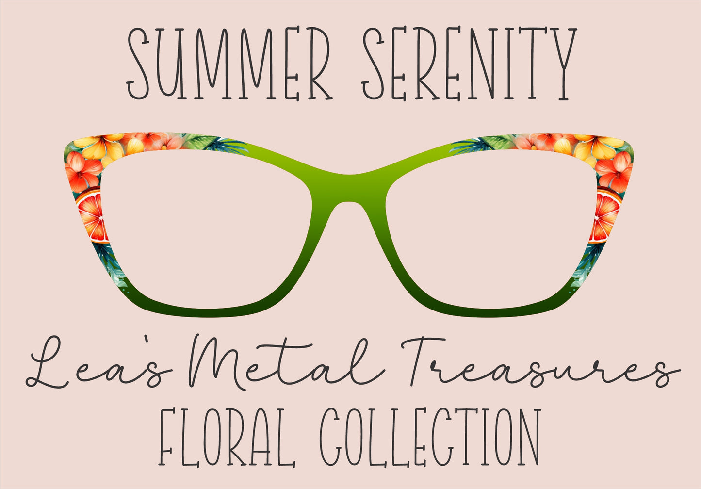 Summer Serenity Eyewear Frame Toppers COMES WITH MAGNETS