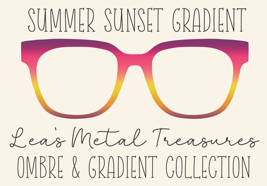 SUMMER SUNSET GRADIENT Eyewear Frame Toppers COMES WITH MAGNETS