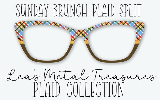 SUNDAY BRUNCH PLAID SPLIT Eyewear Frame Toppers • MARCH 2026 TOPPER OF THE MONTH