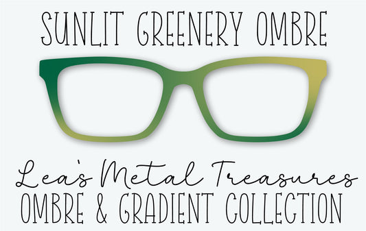 Sunlit Greenery Ombre Eyewear Frame Toppers