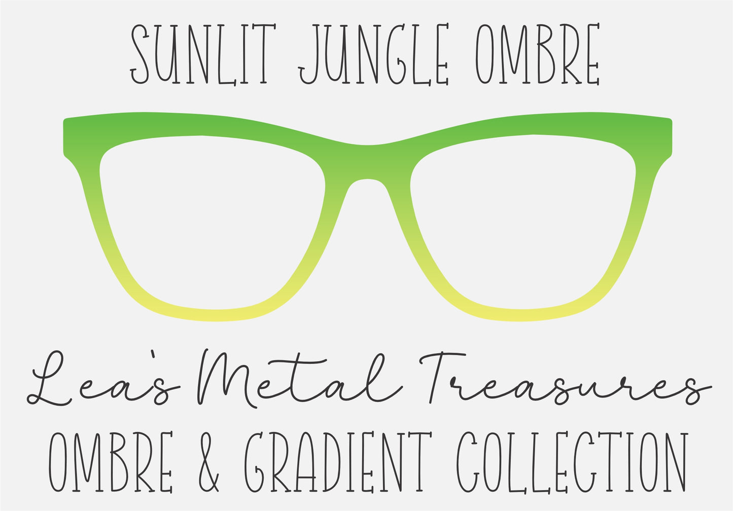 SUNLIT JUNGLE OMBRE Eyewear Frame Toppers COMES WITH MAGNETS