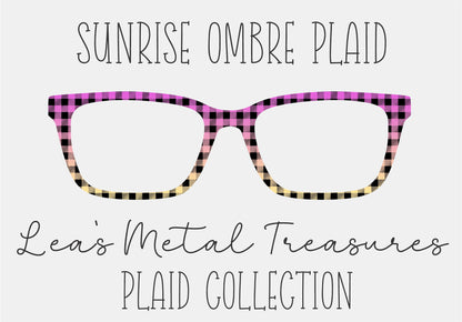 SUNRISE OMBRE PLAID Eyewear Frame Toppers COMES WITH MAGNETS