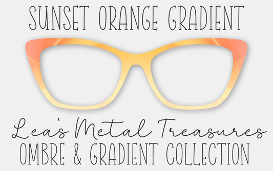Sunset Orange Gradient Eyewear Frame Toppers