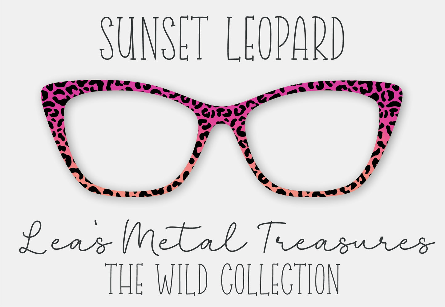 Sunset Leopard Eyewear Frame Toppers COMES WITH MAGNETS