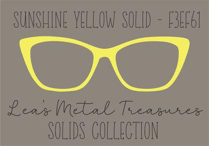 SUNSHINE YELLOW SOLID F3EF61 Eyewear Frame Toppers COMES WITH MAGNETS