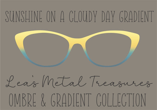 Sunshine on a Cloudy Day Gradient Eyewear Frame Toppers COMES WITH MAGNETS