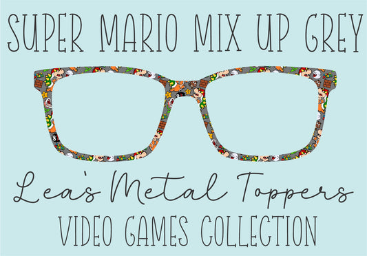 SUPER MARIO MIX UP GREY Eyewear Frame Toppers COMES WITH MAGNETS